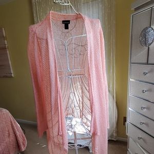Ultra soft and fuzzy peach cardigan